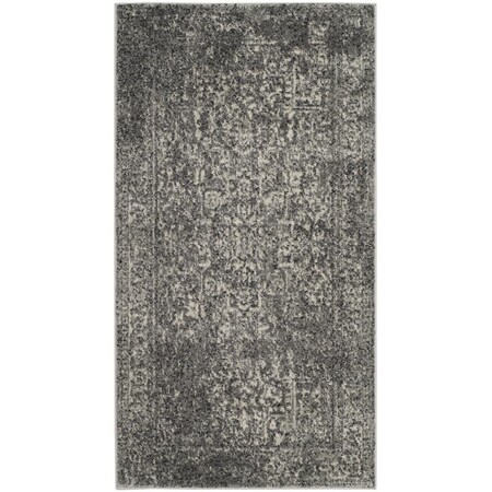 Safavieh Evoke Power Loomed Accent Area Rug, Grey and Ivory - 2 ft.-2 in. x 4 ft. EVK256D-24